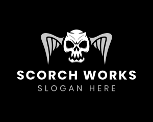 Scary Death Skull logo design