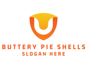 Modern Shield Letter U logo design