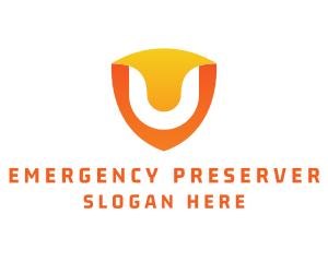 Modern Shield Letter U logo design