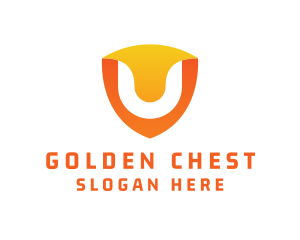 Modern Shield Letter U logo design