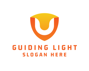 Modern Shield Letter U logo design