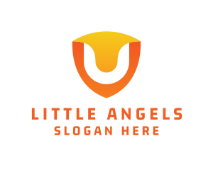 Modern Shield Letter U logo design