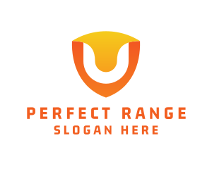 Modern Shield Letter U logo design