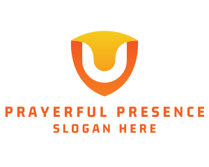 Modern Shield Letter U logo design