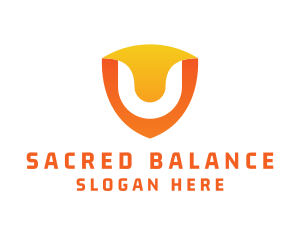 Modern Shield Letter U logo design