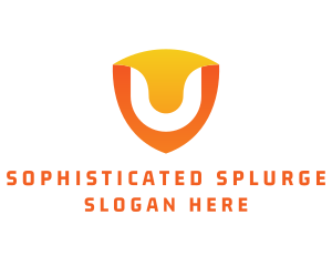 Modern Shield Letter U logo design