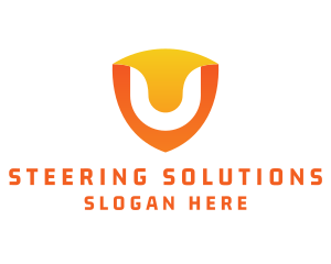 Modern Shield Letter U logo design