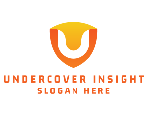 Modern Shield Letter U logo design