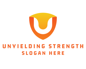 Modern Shield Letter U logo design