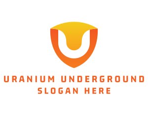 Modern Shield Letter U logo design