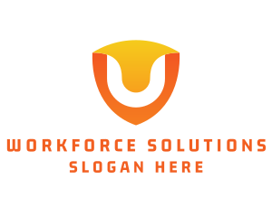 Modern Shield Letter U logo design