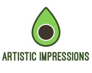 Green Avocado Sliced logo design