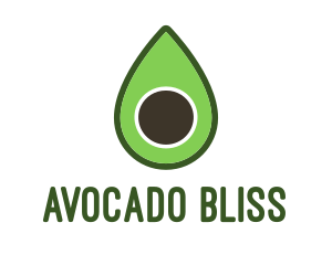 Green Avocado Sliced logo design