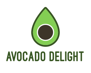 Green Avocado Sliced logo design