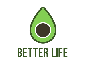 Green Avocado Sliced logo design