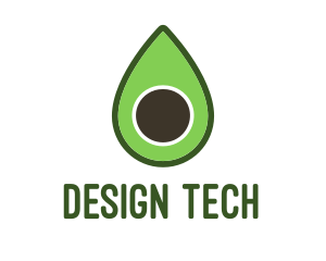 Green Avocado Sliced logo design