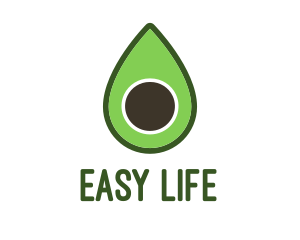 Green Avocado Sliced logo design