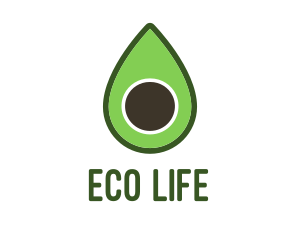 Green Avocado Sliced logo design