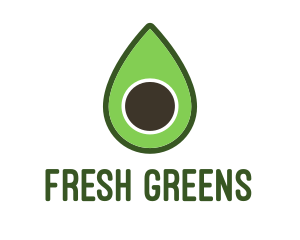 Green Avocado Sliced logo design