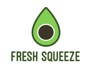 Green Avocado Sliced logo design