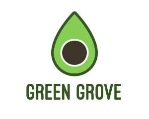 Green Avocado Sliced logo design