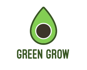 Green Avocado Sliced logo design