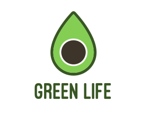 Green Avocado Sliced logo design