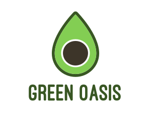 Green Avocado Sliced logo design