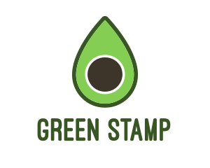 Green Avocado Sliced logo design