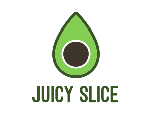 Green Avocado Sliced logo design