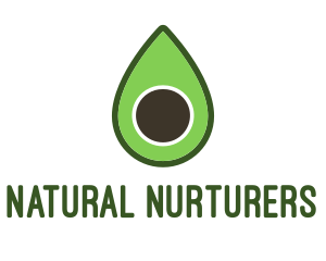 Green Avocado Sliced logo design