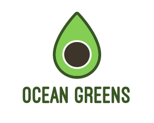 Green Avocado Sliced logo design