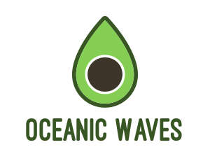 Green Avocado Sliced logo design