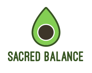 Green Avocado Sliced logo design