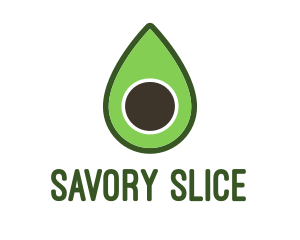 Green Avocado Sliced logo design