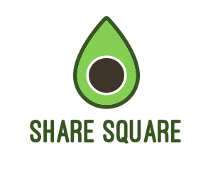 Green Avocado Sliced logo design