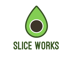 Green Avocado Sliced logo design