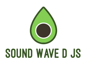 Green Avocado Sliced logo design