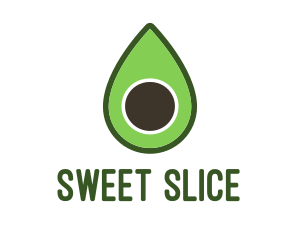 Green Avocado Sliced logo design