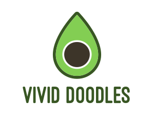 Green Avocado Sliced logo design