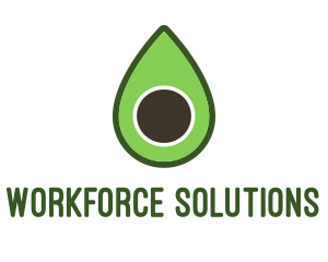 Green Avocado Sliced logo design