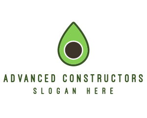 Green Avocado Sliced logo design