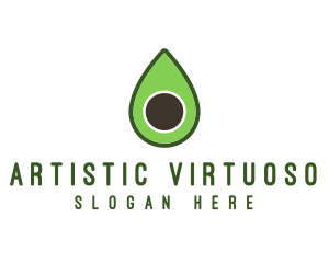 Green Avocado Sliced logo design