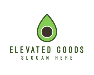 Green Avocado Sliced logo design