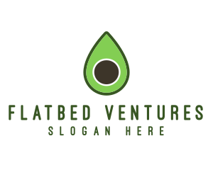 Green Avocado Sliced logo design