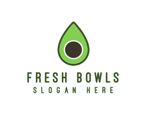 Green Avocado Sliced logo design