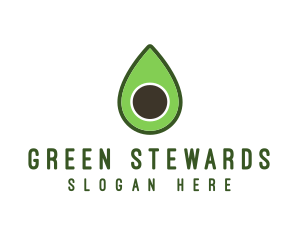 Green Avocado Sliced logo design