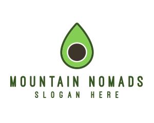 Green Avocado Sliced logo design