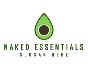 Green Avocado Sliced logo design