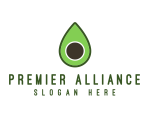 Green Avocado Sliced logo design